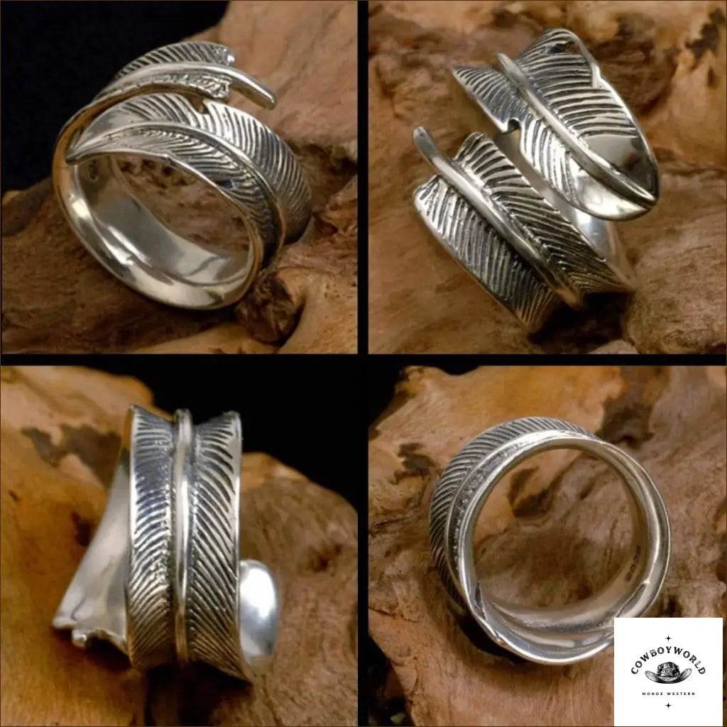 Bague Plume (Argent) - Cowboy World
