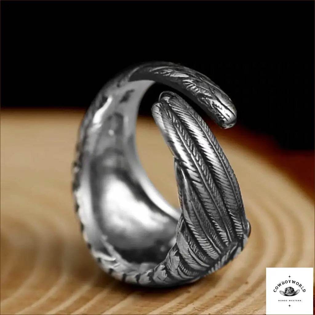 Bague Plume d'Aigle (Argent) - Cowboy World
