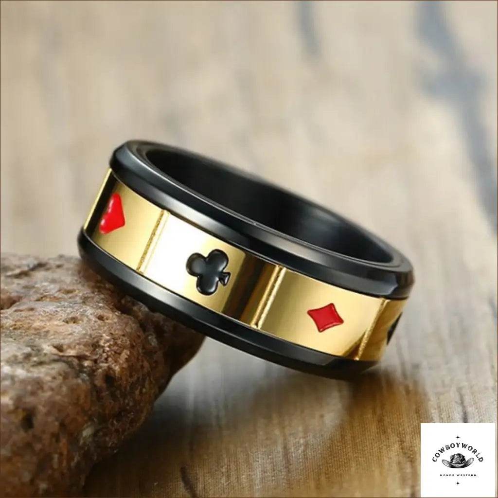 Bague Western Poker - Cowboy World