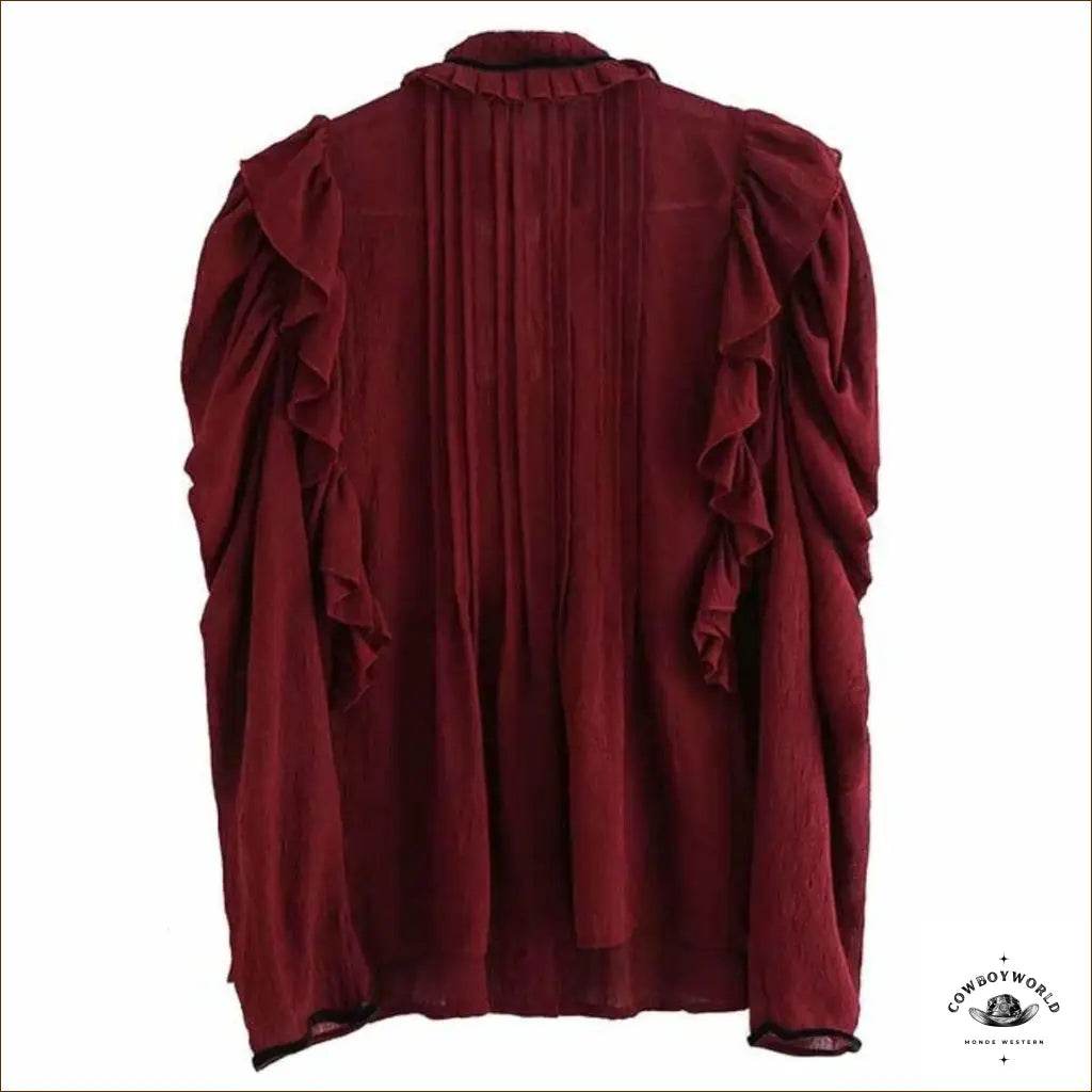 Blouse Country Bordeaux - Cowboy World