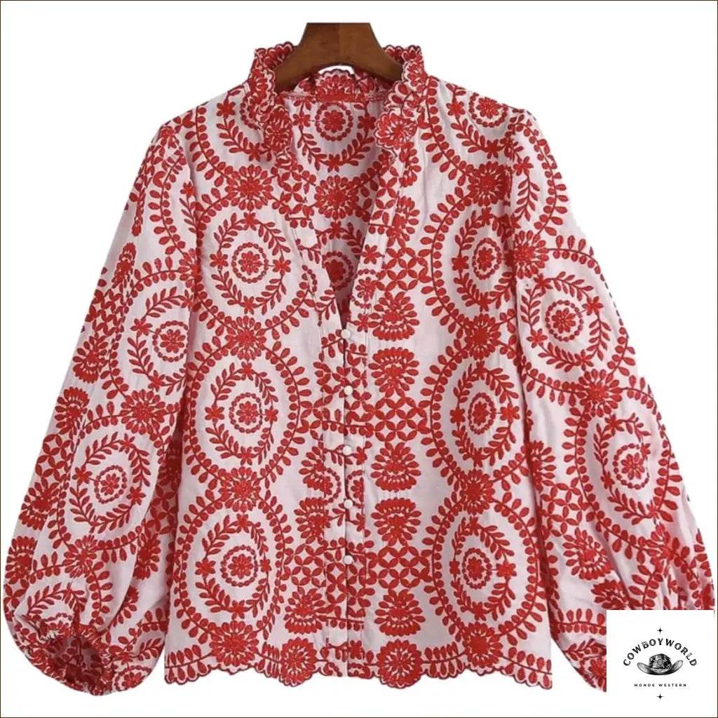 Blouse Cowboy Brodée - Cowboy World