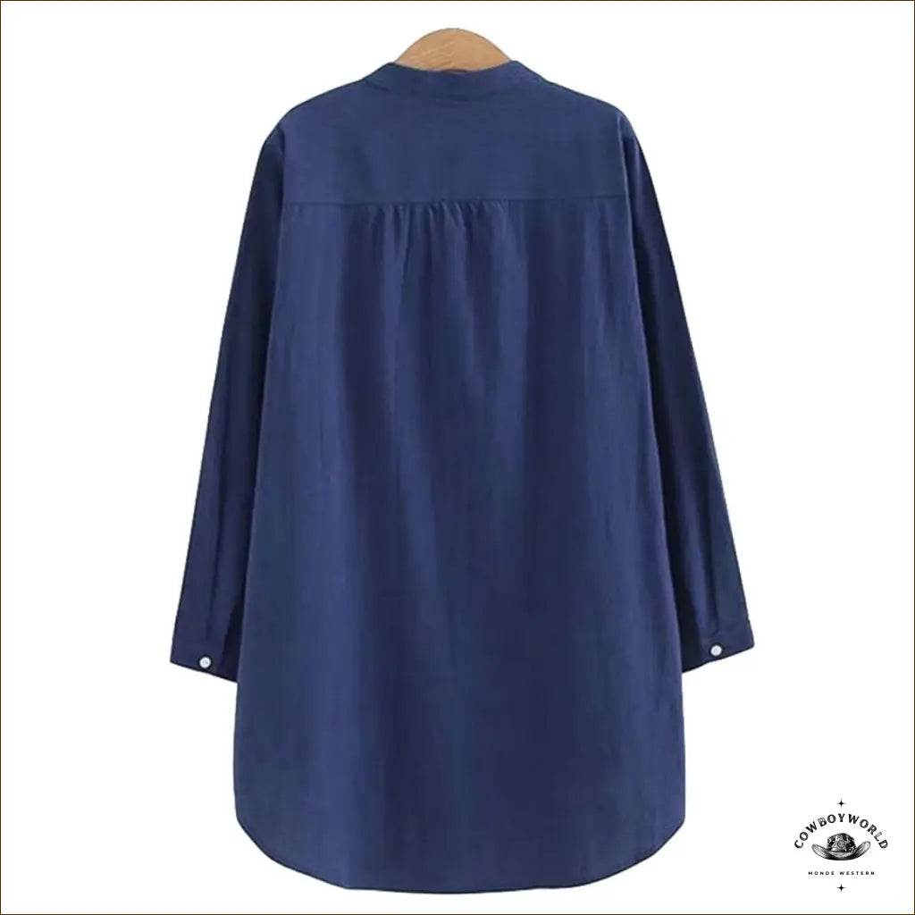 Blouse de Western Bleue - Cowboy World
