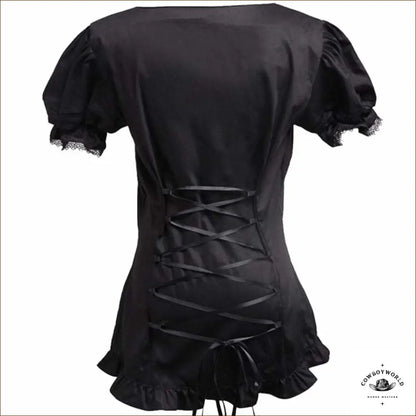 Blouse Noire Style Country Western
