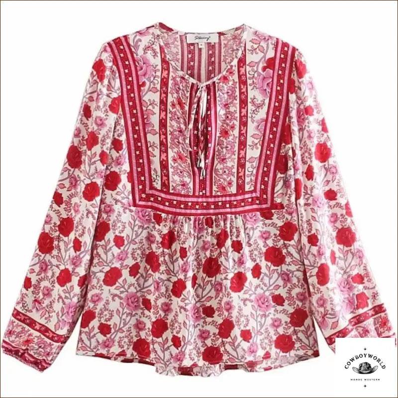 Blouse Western Florale - Cowboy World