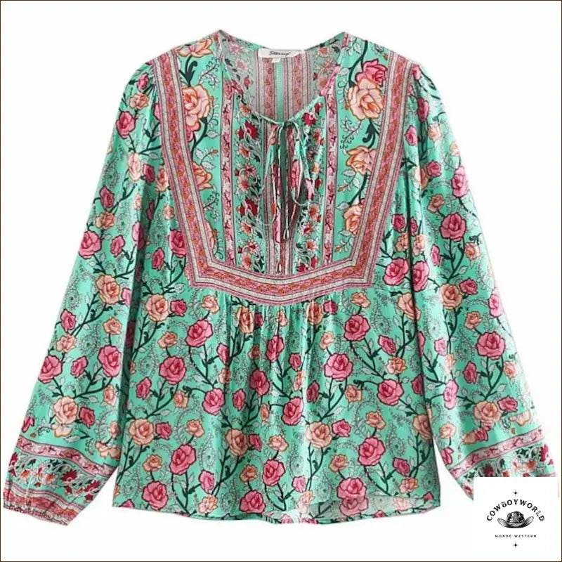 Blouse Western Florale - Cowboy World