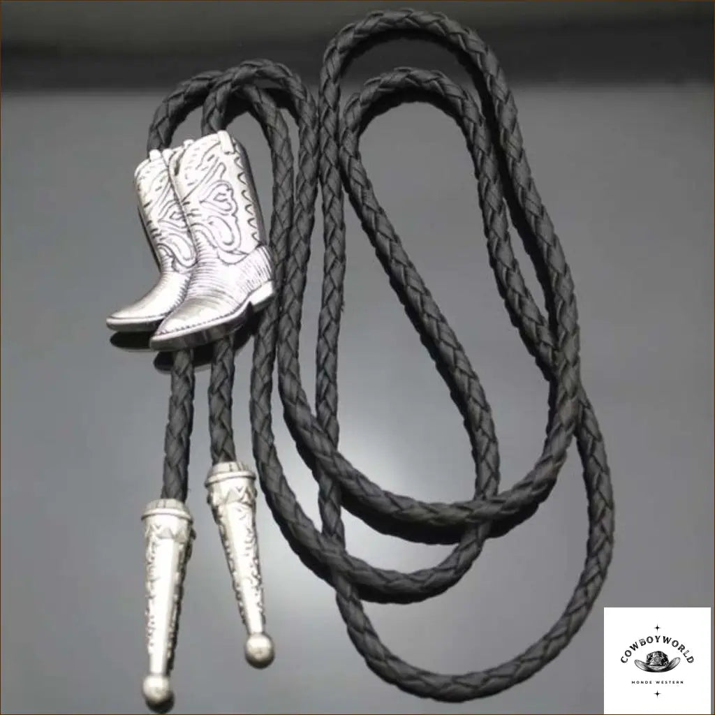 Bolo Tie Bottes de Cowboy