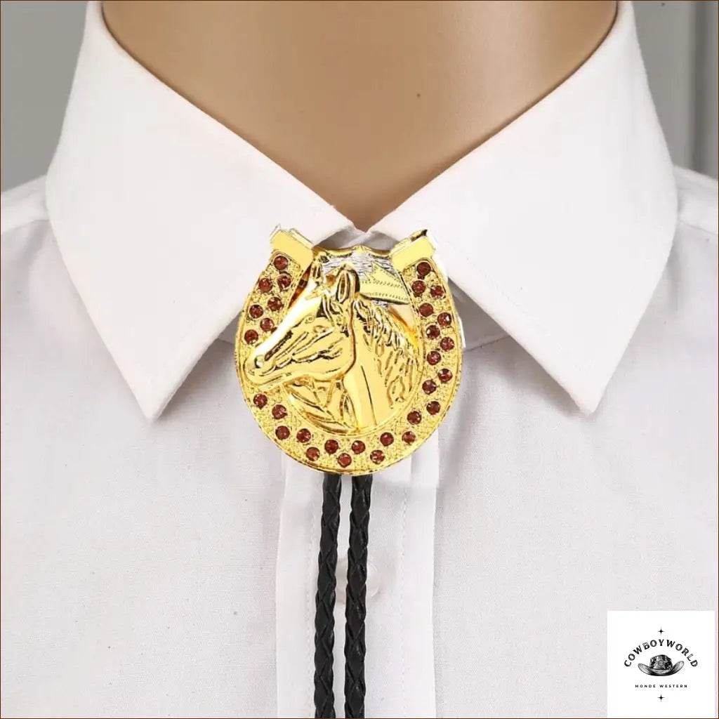 Bolo Tie Cheval Avec Fer - Cowboy World