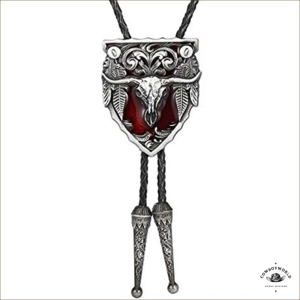 Bolo Tie Crâne de Bison - Cowboy World
