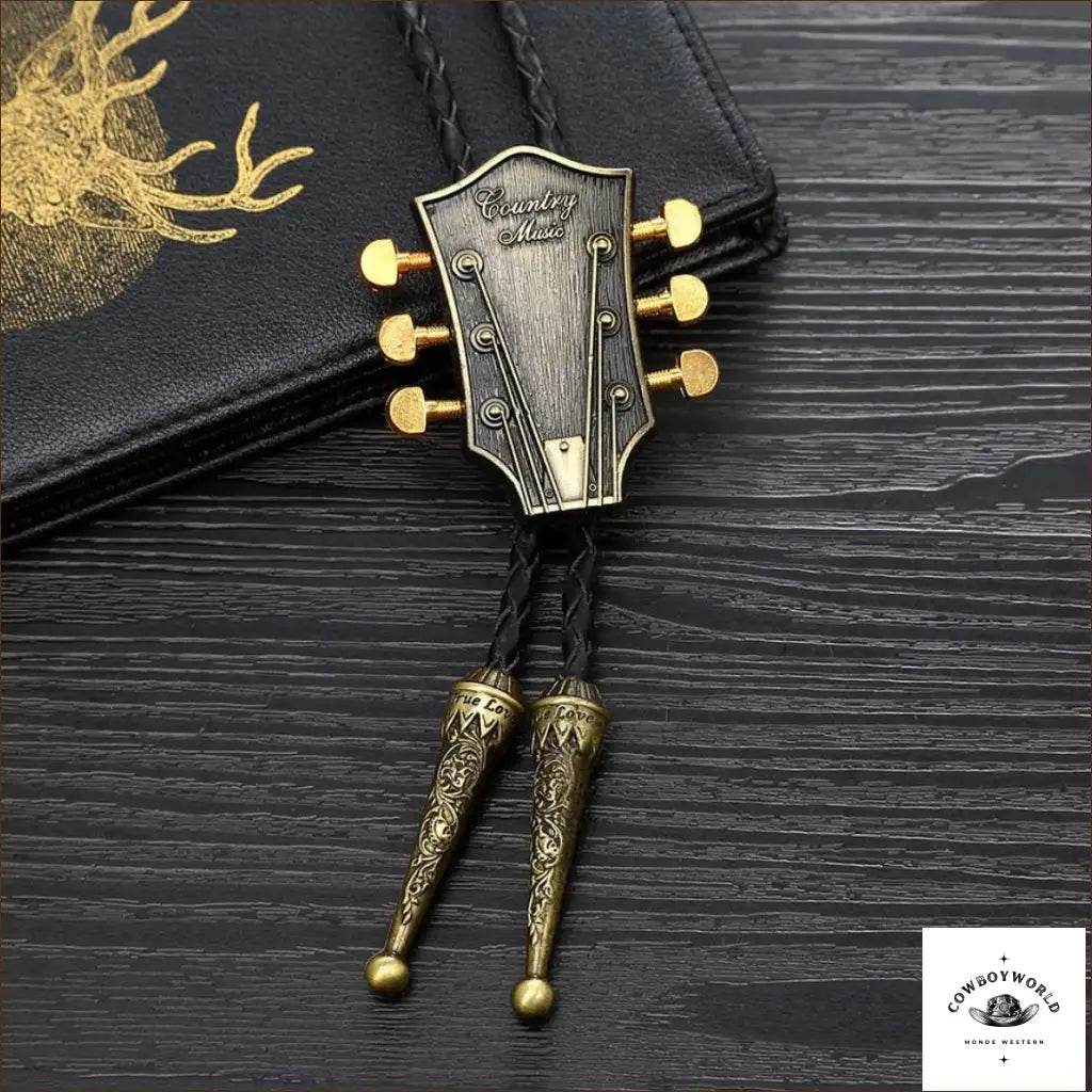 Bolo Tie Guitare - Cowboy World