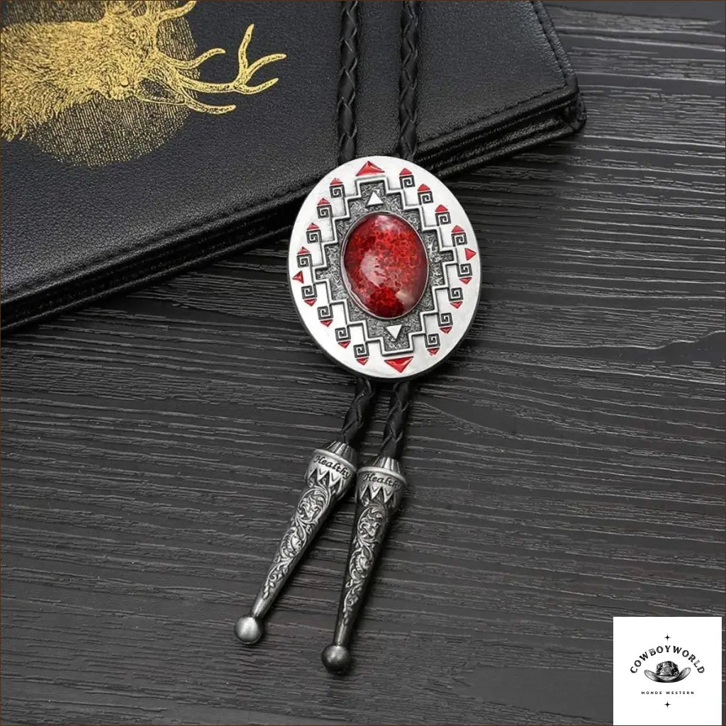 Bolo Tie Homme Rouge