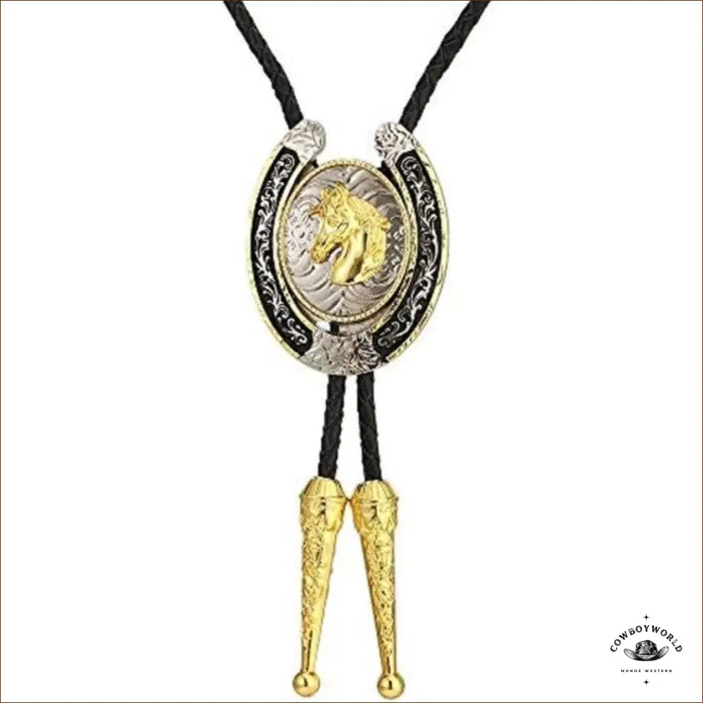 Bolo Tie Tête de Cheval Avec Fer