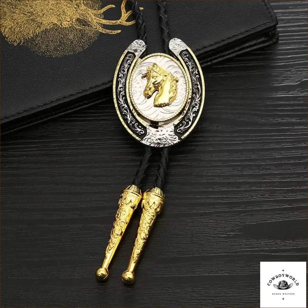 Bolo Tie Tête de Cheval Avec Fer - Cowboy World