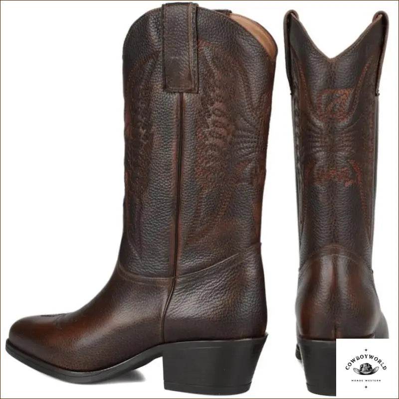 Bottes Country Marron - Cowboy World