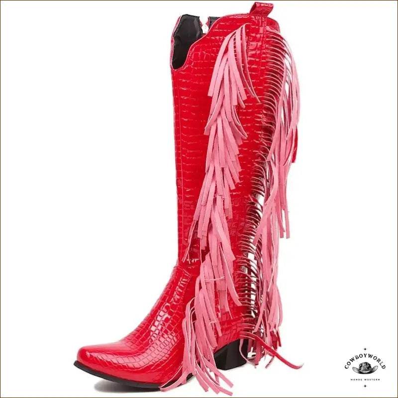 Bottes Country Rouges - Cowboy World