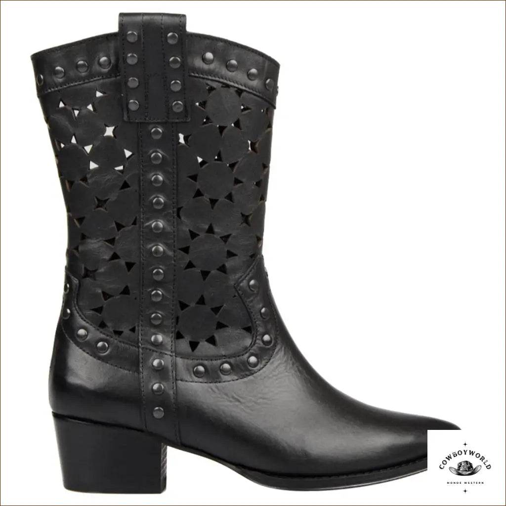 Bottes Cowboy Femme Noires - Cowboy World