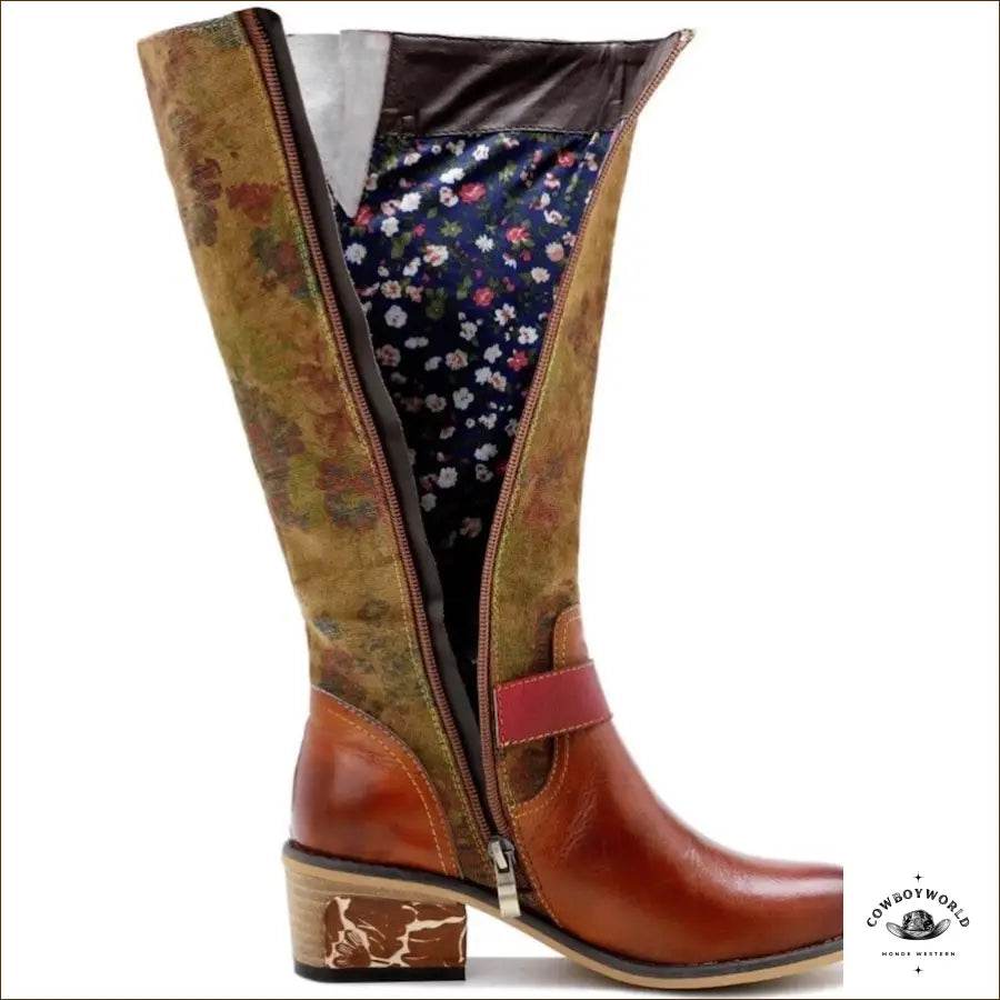 Bottes Cowboy Rouge Femme - Cowboy World