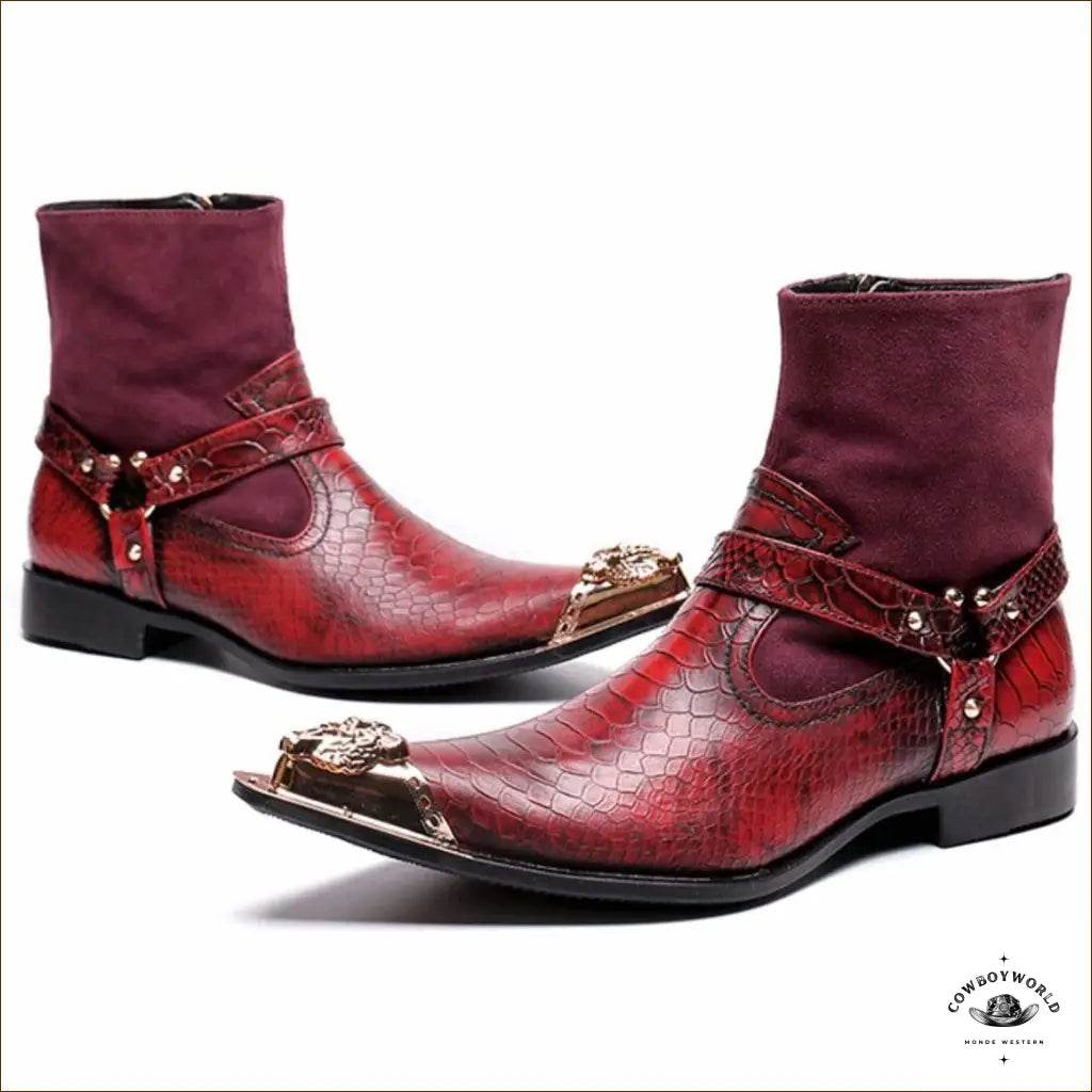 Bottes Cowboy Rouges - Cowboy World