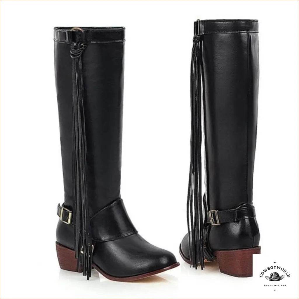 Bottes Équitation Cuir Western Femme - Cowboy World