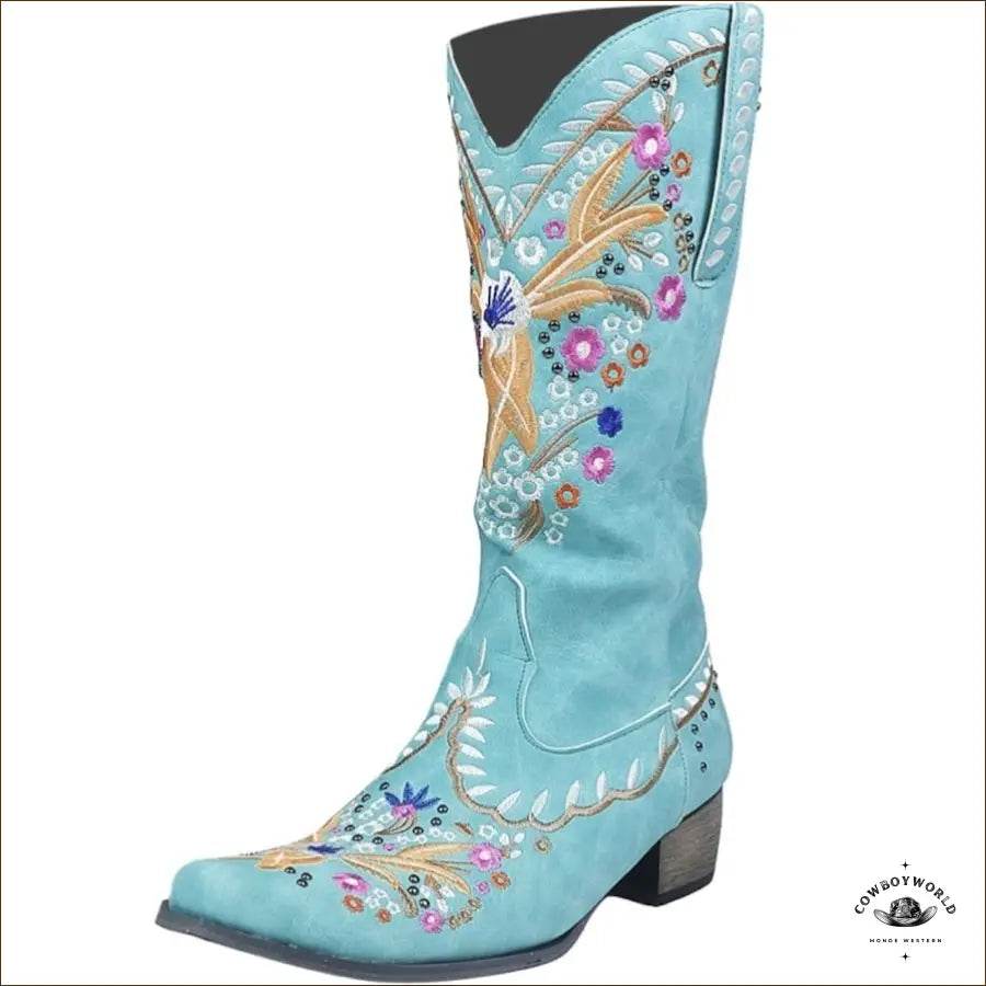 Bottes Western Bleues - Cowboy World