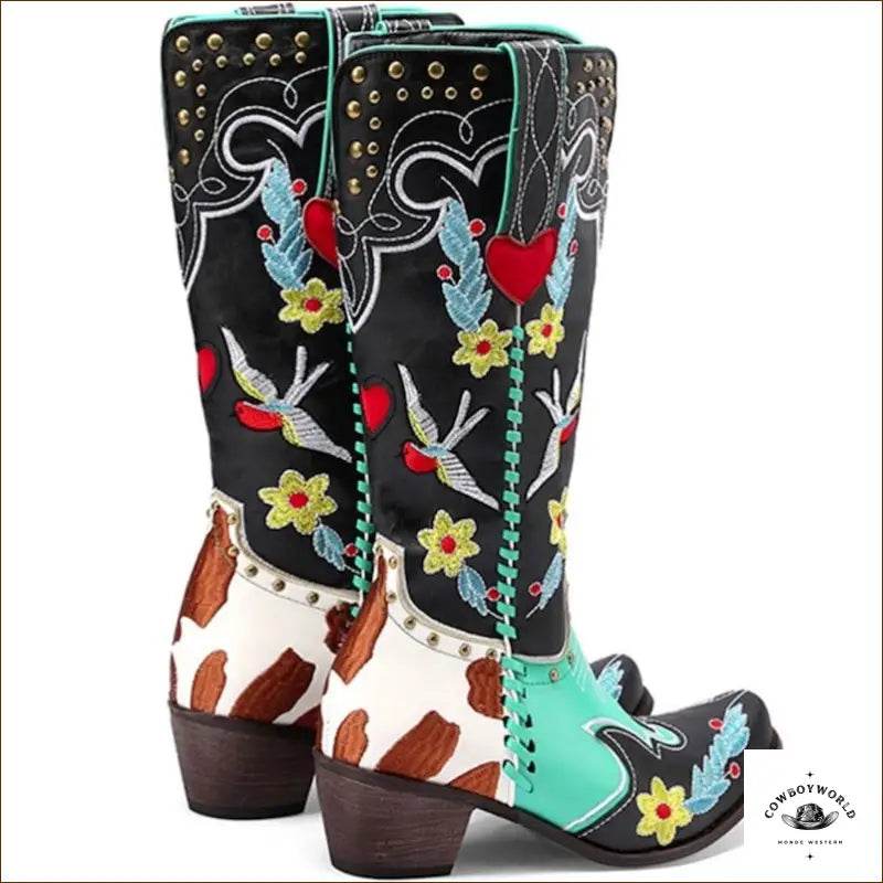 Bottes Western Femme Fleurs - Cowboy World