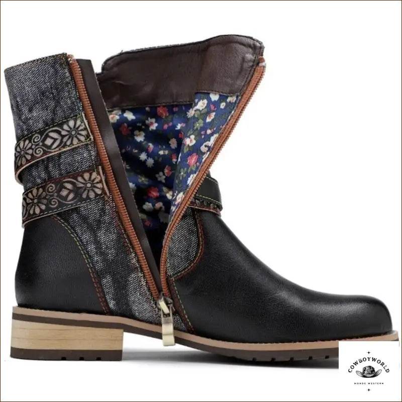 Bottines Country Cuir - Cowboy World