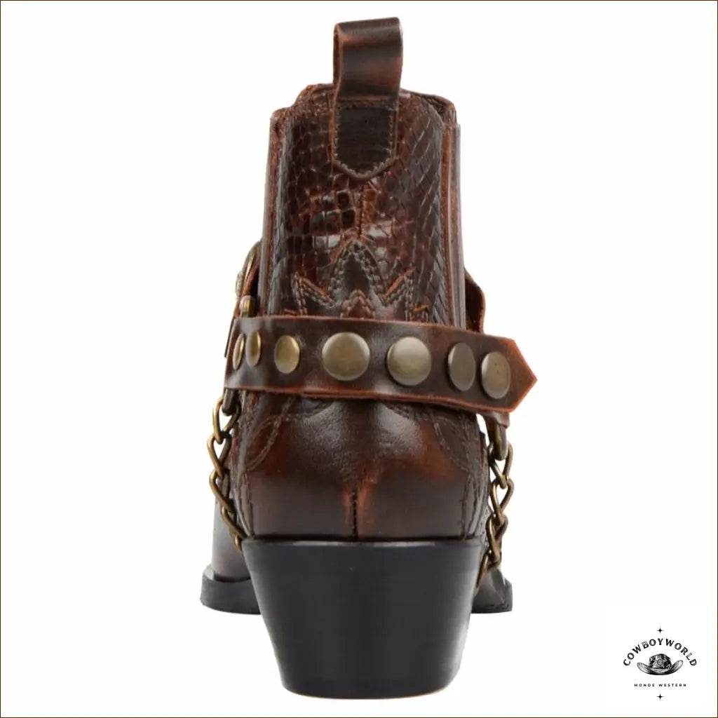 Bottines Cowboy Cognac Femme - Cowboy World