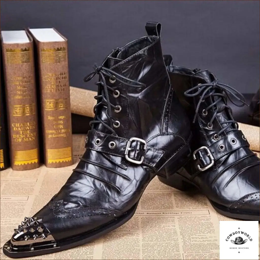 Bottines Cowboy Noires