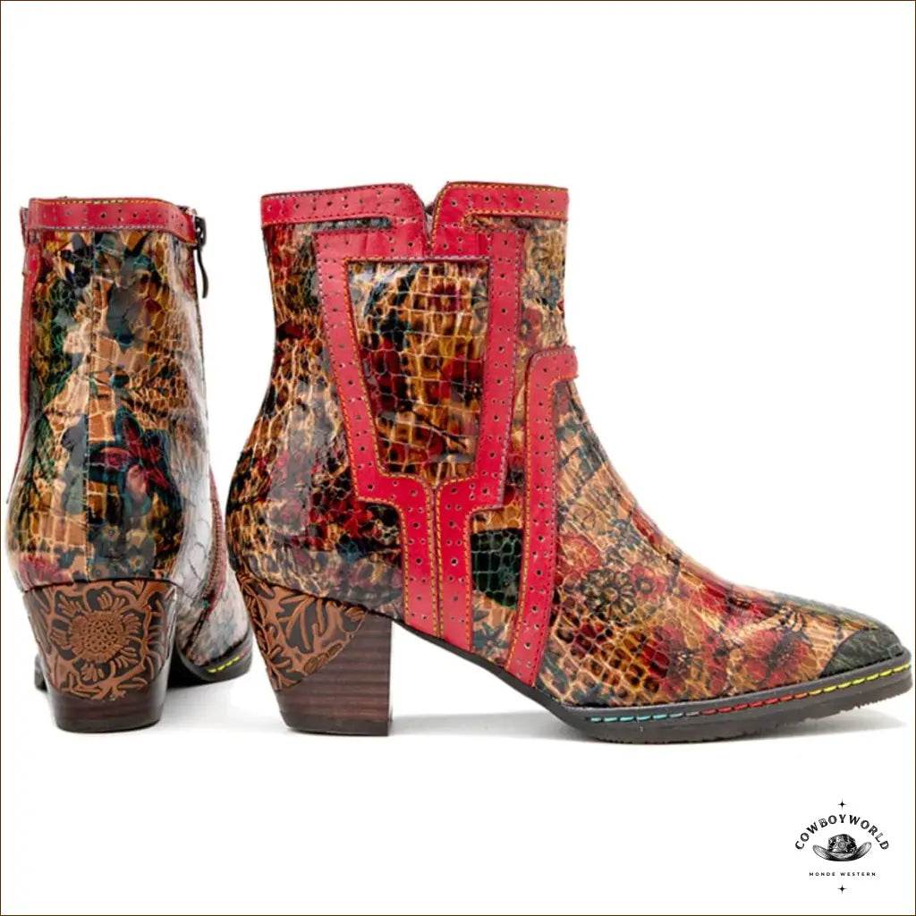 Bottines de Country Femme Cuir - Cowboy World