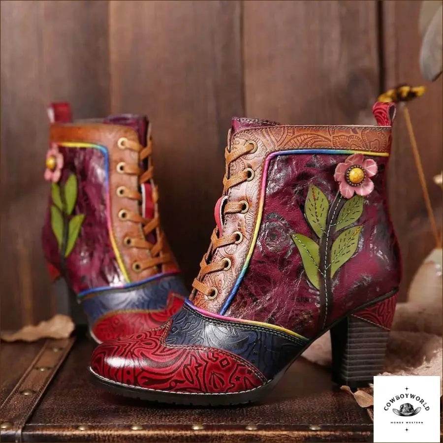 Bottines Femme Cuir Cowboy - Cowboy World