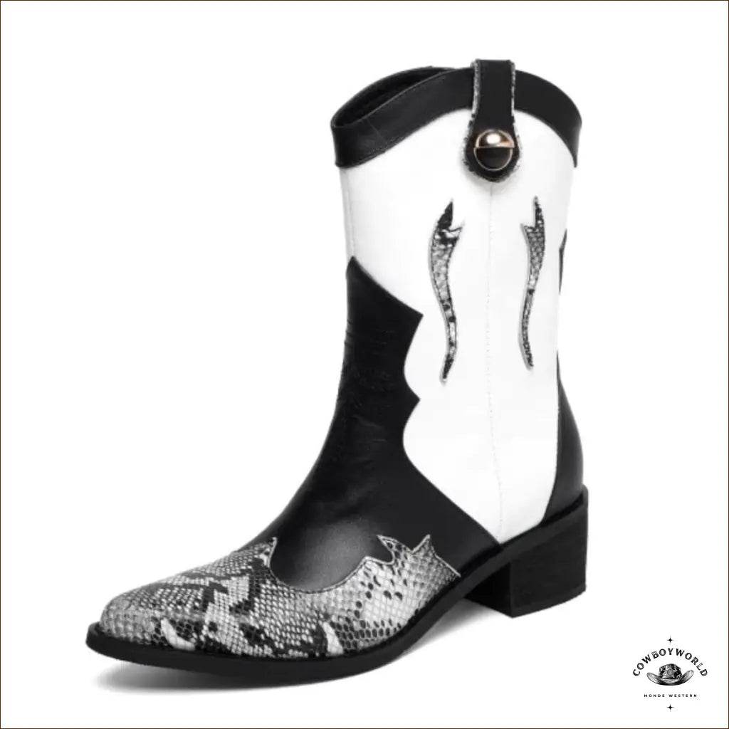 Bottines Western Blanches - Cowboy World