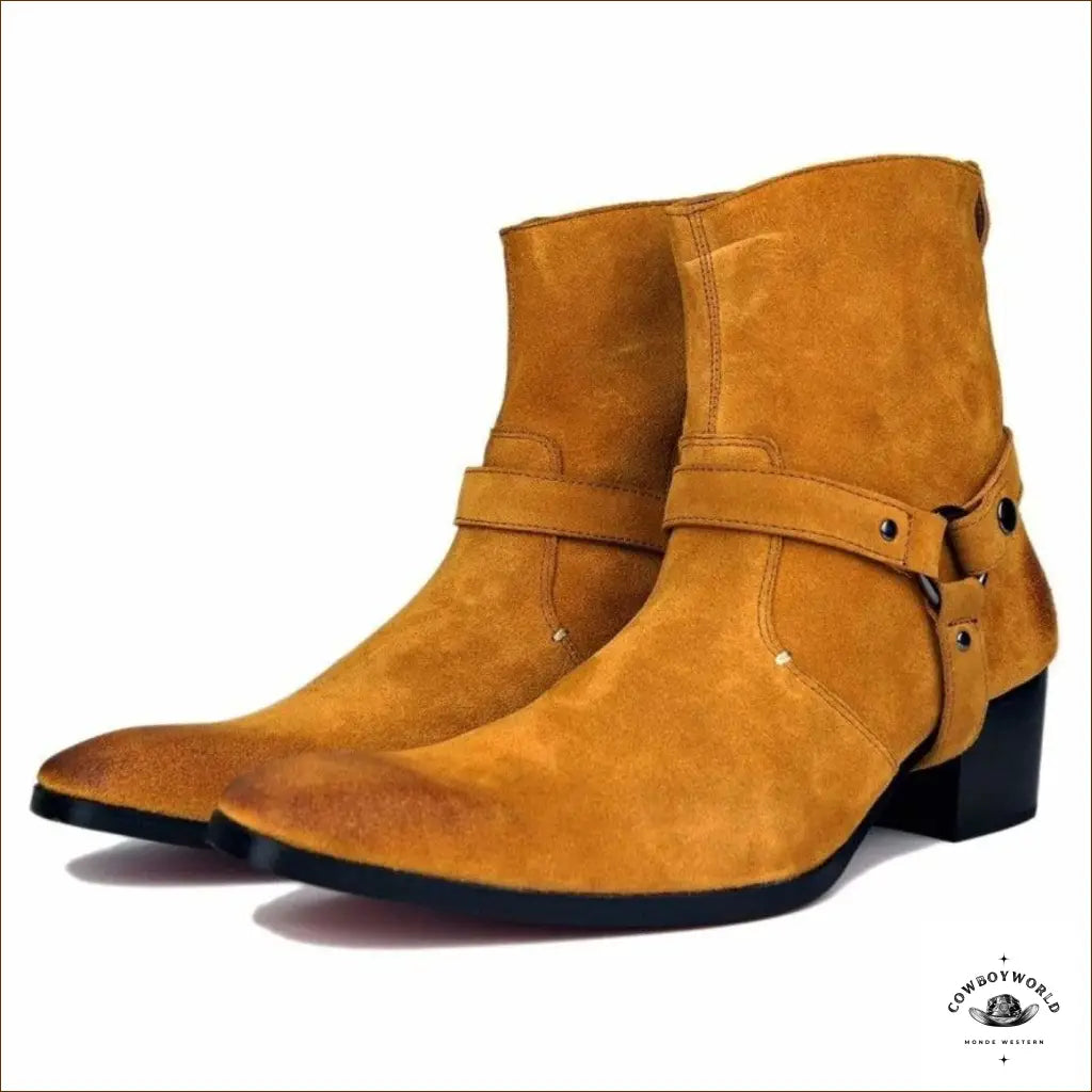 Bottines Western Camel