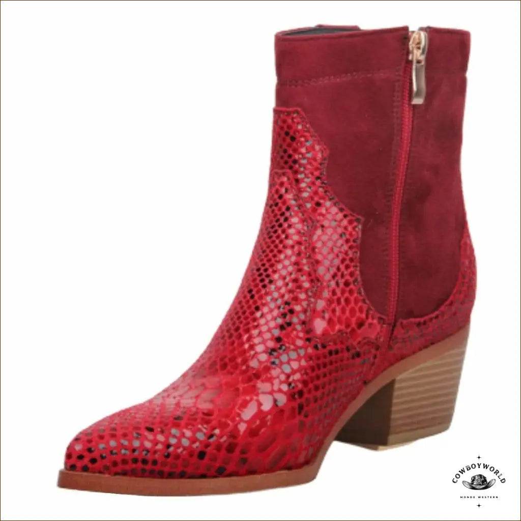 Bottines Western Femme Beiges - Cowboy World