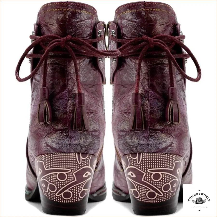 Bottines Western Femme en Cuir - Cowboy World