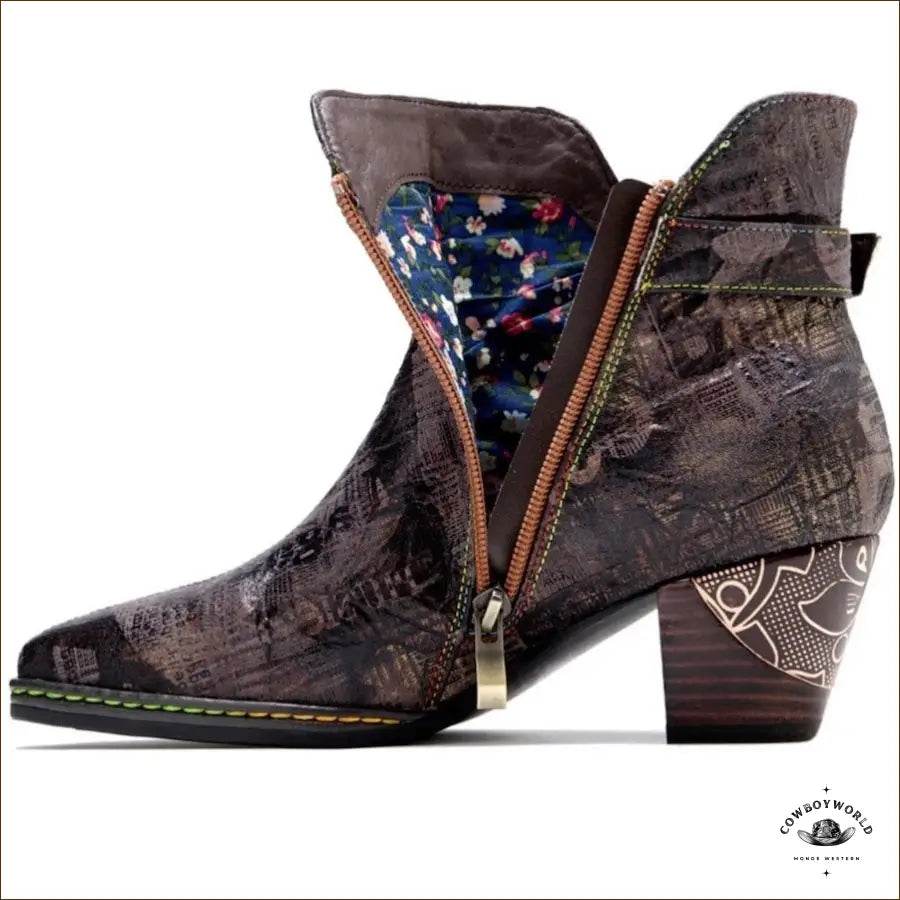 Bottines Western Femme Noires - Cowboy World