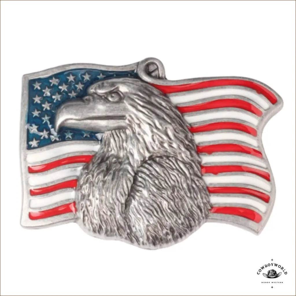 Boucle de Ceinture Aigle Américain - Cowboy World