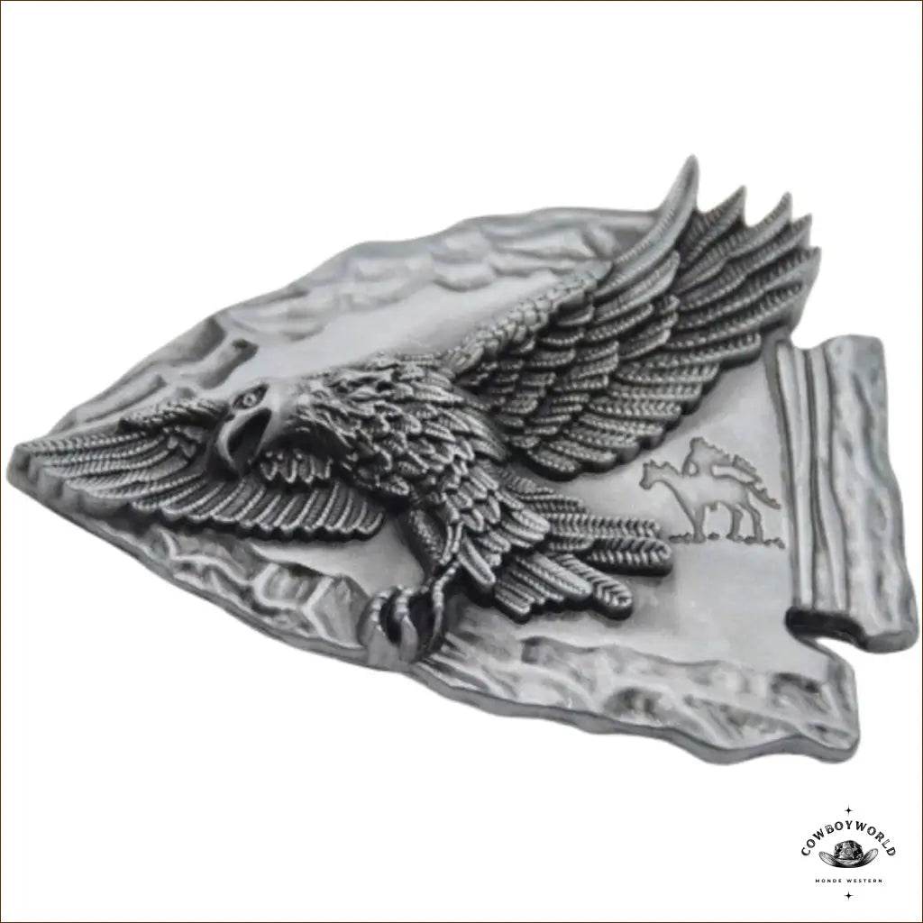 Boucle de Ceinture Aigle Indien - Cowboy World