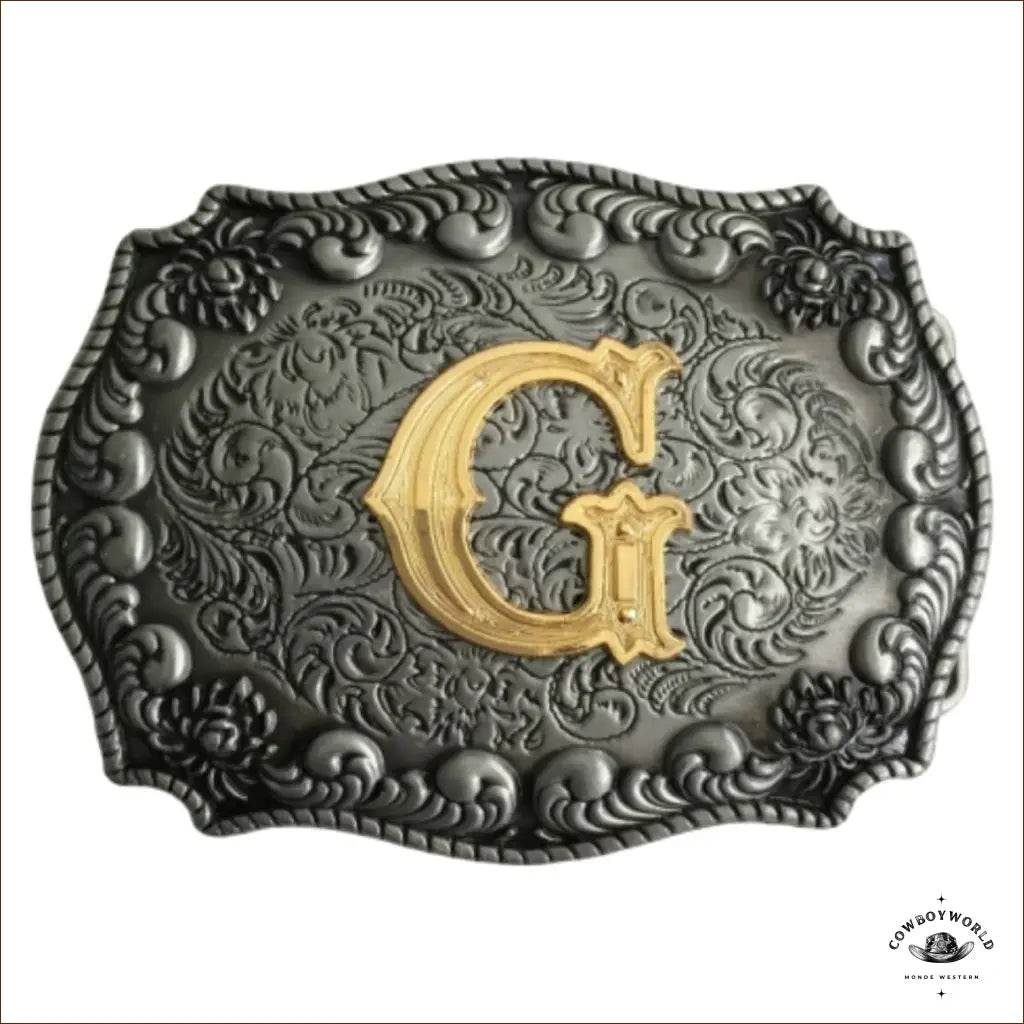 Boucle de Ceinture Alphabet - Cowboy World