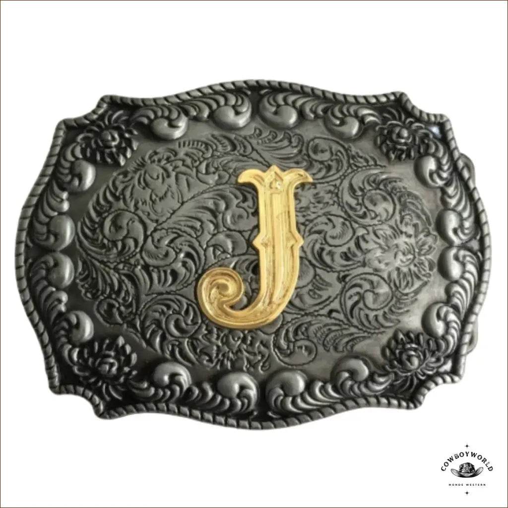 Boucle de Ceinture Alphabet - Cowboy World