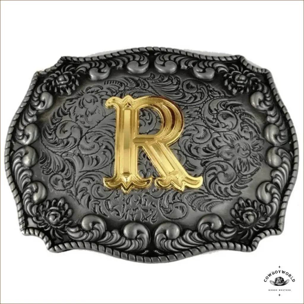 Boucle de Ceinture Alphabet - Cowboy World