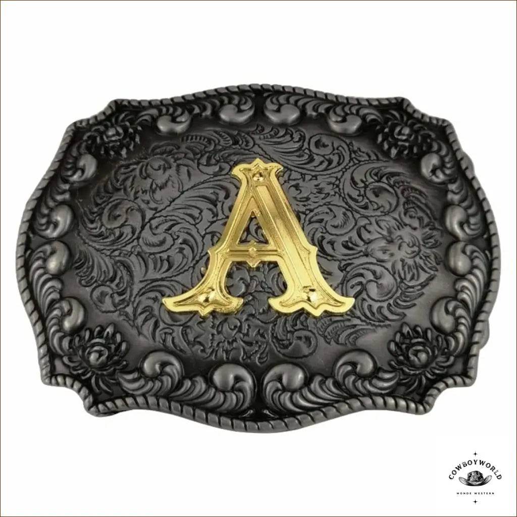 Boucle de Ceinture Alphabet - Cowboy World