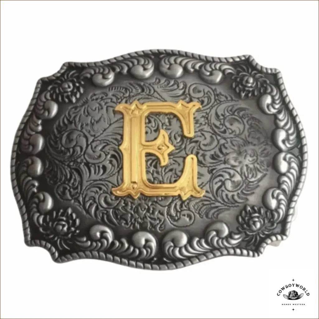 Boucle de Ceinture Alphabet - Cowboy World