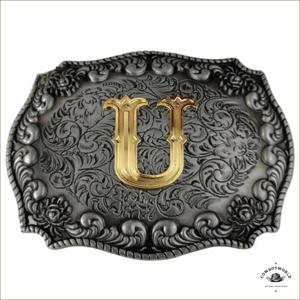 Boucle de Ceinture Alphabet - Cowboy World
