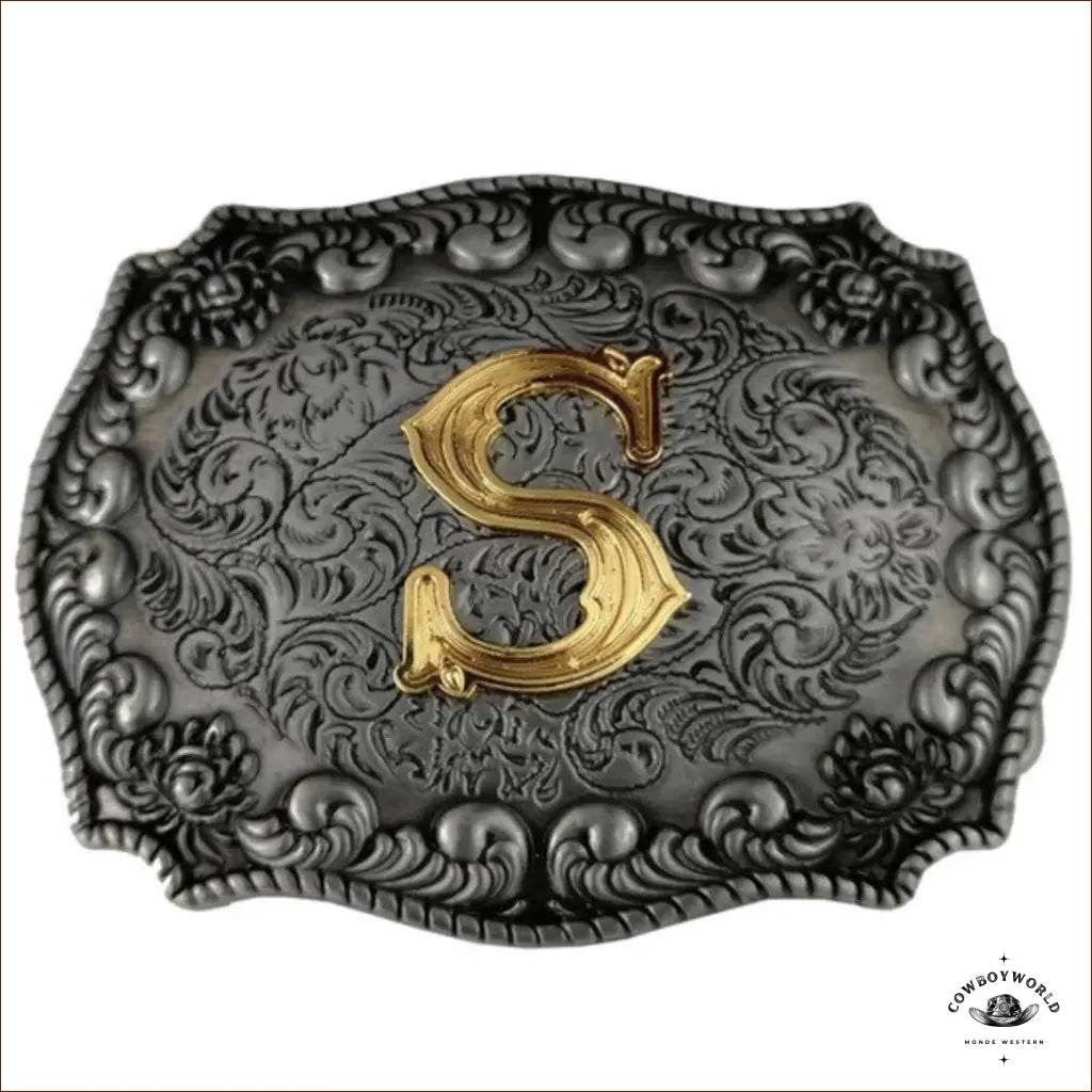 Boucle de Ceinture Alphabet - Cowboy World
