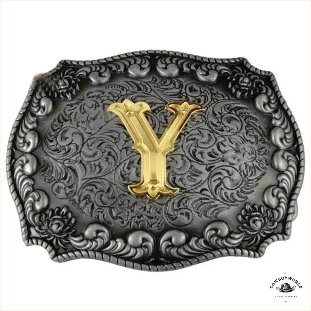 Boucle de Ceinture Alphabet - Cowboy World