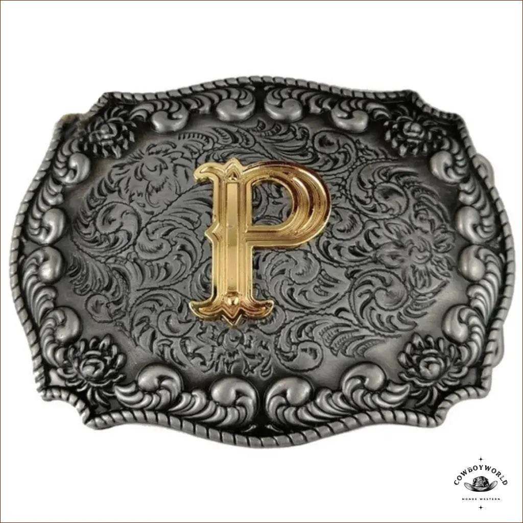 Boucle de Ceinture Alphabet - Cowboy World