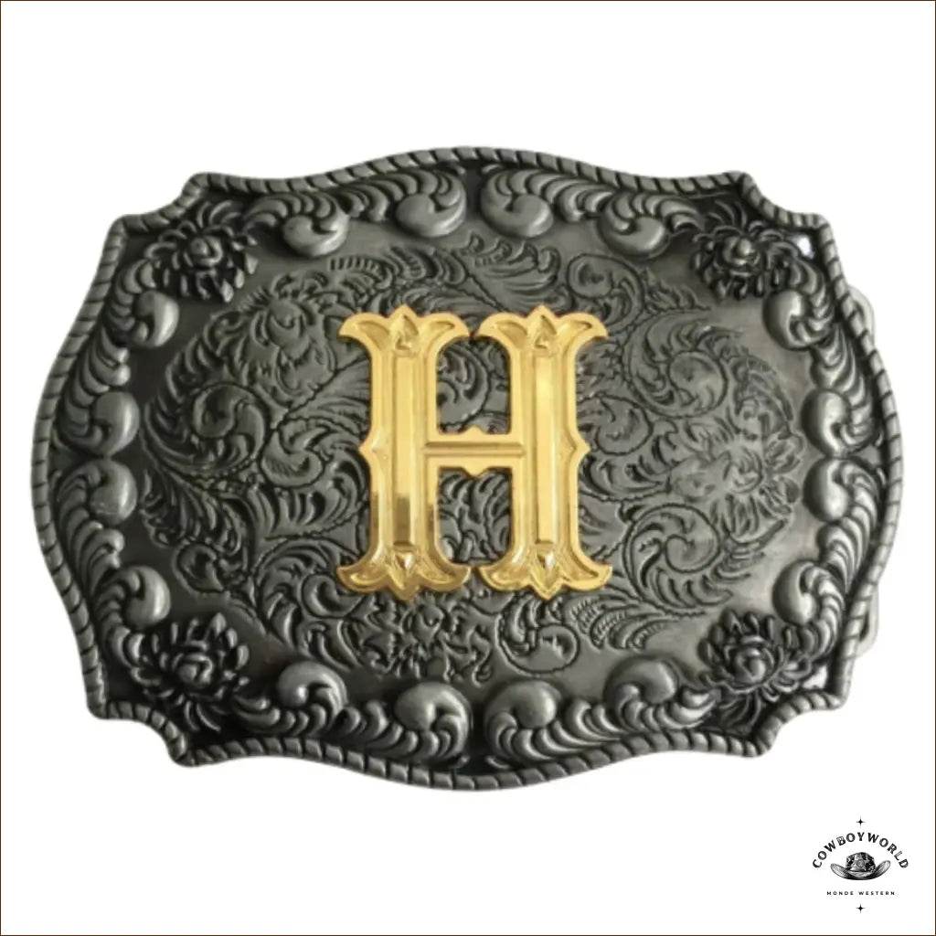Boucle de Ceinture Alphabet - Cowboy World