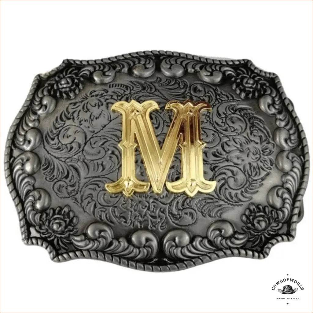Boucle de Ceinture Alphabet - Cowboy World