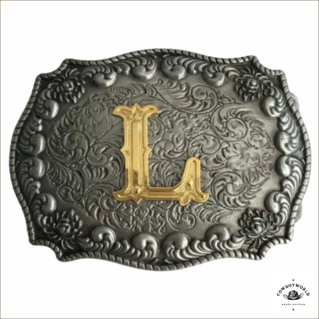 Boucle de Ceinture Alphabet - Cowboy World