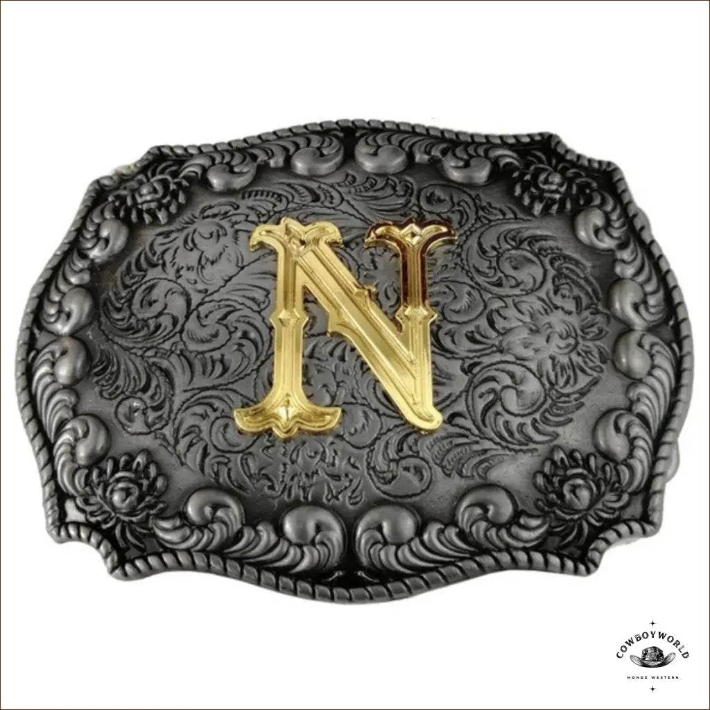 Boucle de Ceinture Alphabet - Cowboy World
