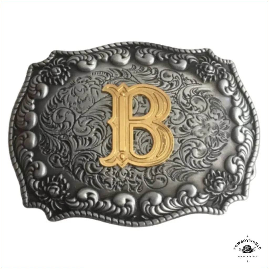 Boucle de Ceinture Alphabet - Cowboy World